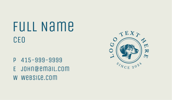 Pet Dog Dachshund Business Card Design Image Preview