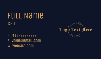 Luxury Circle Badge Business Card Image Preview