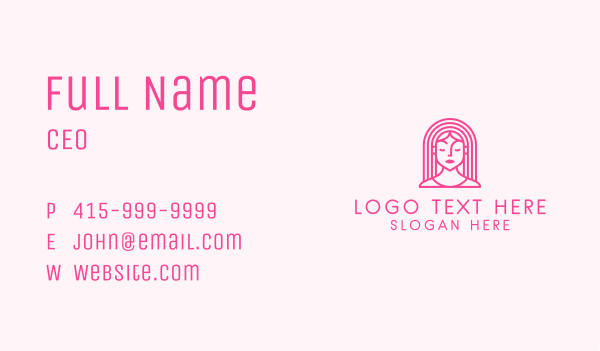 Beautiful Teenager Girl Business Card Design Image Preview