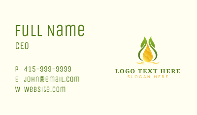 Oil Droplet Wellness Business Card Image Preview