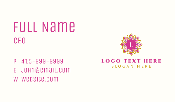 Decorative Mandala Wreath Business Card Design Image Preview