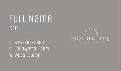 Classic Arch Wordmark Business Card Image Preview