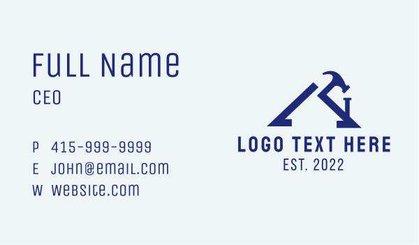 Minimalist House Builder  Business Card Design Image Preview