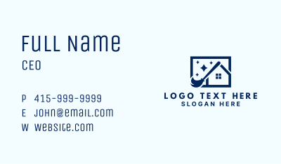 House Mop Cleaning Business Card Image Preview