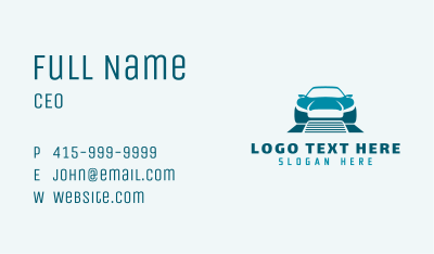 Blue Car Racing Business Card Image Preview