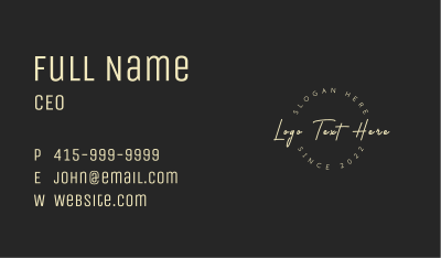 Modern Fashion Wordmark Business Card Image Preview