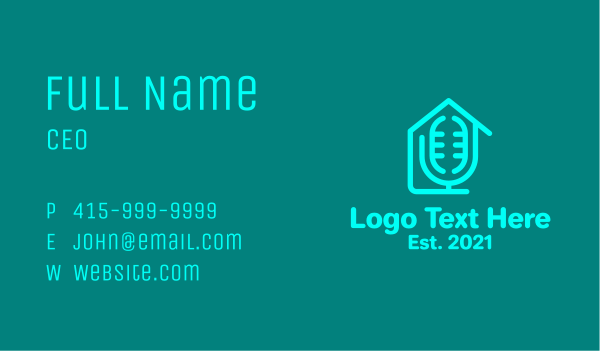 Home Podcast Record  Business Card Design Image Preview