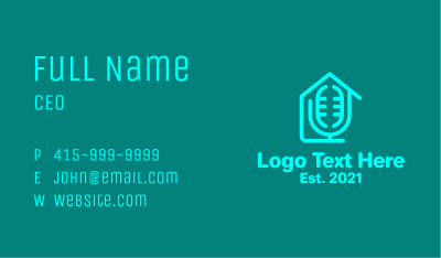 Home Podcast Record  Business Card Image Preview