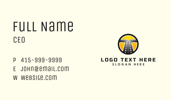 Logistics Road Highway Business Card Design Image Preview
