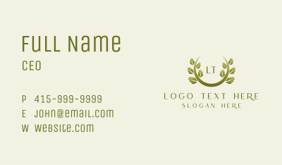 Elegant Vine Foliage Business Card Image Preview