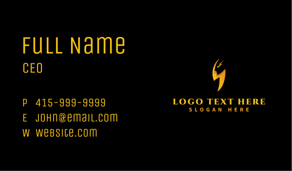 Thunder Head Lightning Business Card Design Image Preview