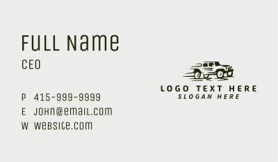 Fast Off Road Vehicle Business Card Image Preview