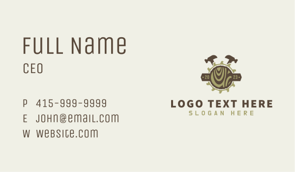 Hammer Tools Carpentry Business Card Design Image Preview