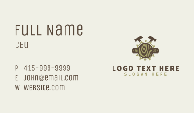 Hammer Tools Carpentry Business Card Image Preview