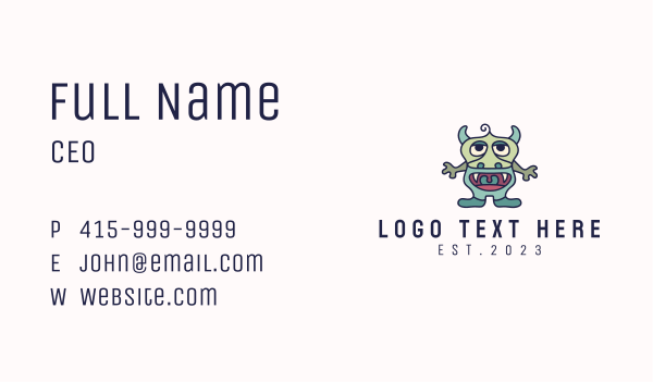 Gargoyle Monster Mascot Business Card Design Image Preview