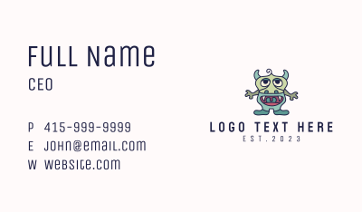 Gargoyle Monster Mascot Business Card Image Preview