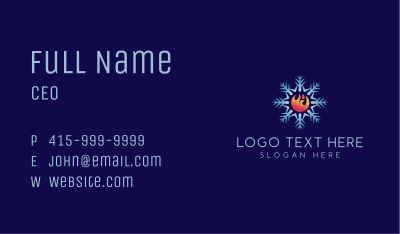 Snowflake Fire Ball Business Card Image Preview