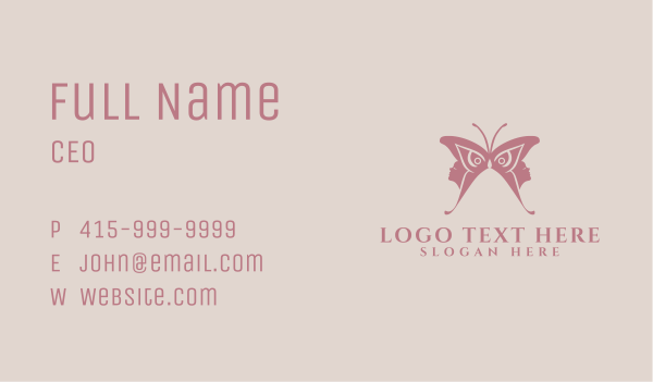 Female Butterfly Wings Business Card Design Image Preview