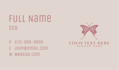 Female Butterfly Wings Business Card Image Preview