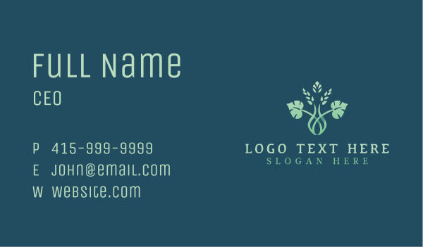 Eco Garden Leaf Business Card Design Image Preview