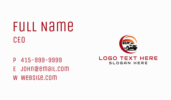 Automotive Car Vehicle Business Card Design Image Preview