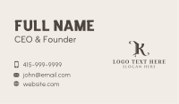 Elegant Luxury Letter K Business Card Image Preview