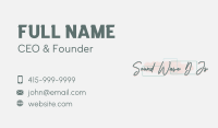 Beauty Business Wordmark Business Card Image Preview