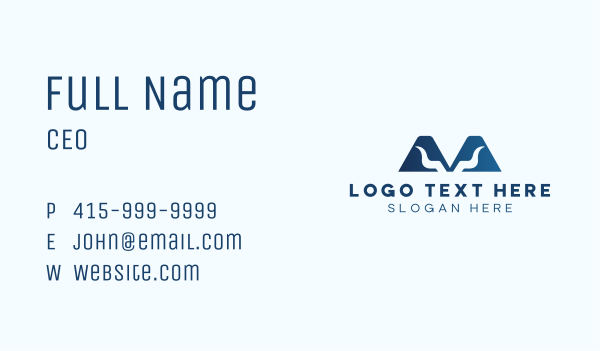 Letter M Horns Business Card Design Image Preview