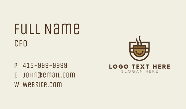 Brown Coffee Shop Business Card Design Image Preview