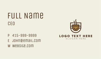 Brown Coffee Shop Business Card Image Preview