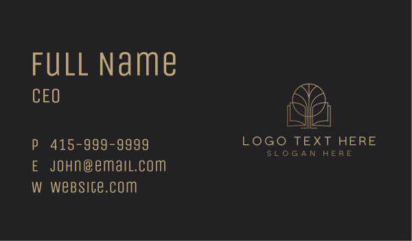 Tree Book Knowledge Business Card Design Image Preview