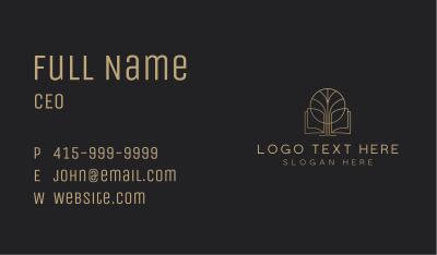 Tree Book Knowledge Business Card Image Preview