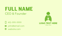 Green Eco Lungs Tree Business Card Image Preview