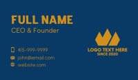 Simple Pointed Crown Business Card Design