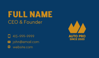 Simple Pointed Crown Business Card Design