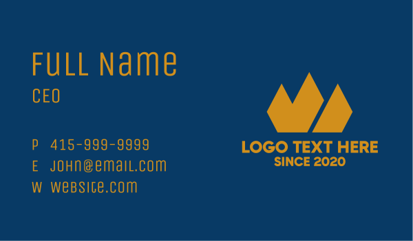 Simple Pointed Crown Business Card Design Image Preview