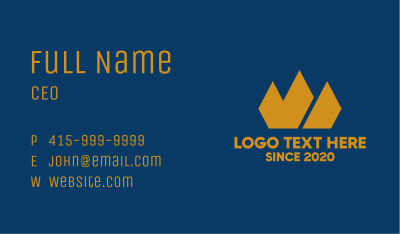 Simple Pointed Crown Business Card Image Preview