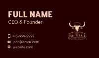 Steakhouse Barbecue Bull Business Card Design