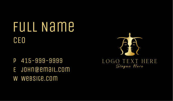 Gold Scale Face Business Card Design Image Preview