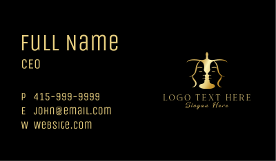 Gold Scale Face Business Card Image Preview