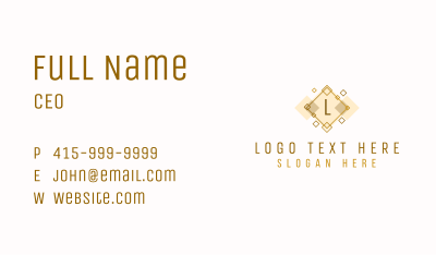 Luxury Beauty Lettermark Business Card Image Preview