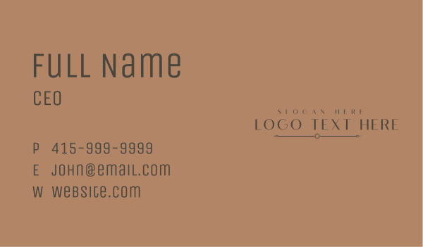 Elegant Company Wordmark  Business Card Design Image Preview