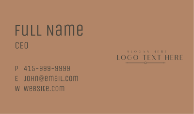 Elegant Company Wordmark  Business Card Image Preview