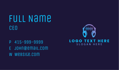 Music Audio Headphones Business Card Image Preview