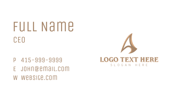 Upscale Brand Letter A Business Card Design Image Preview