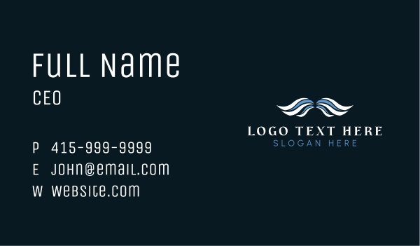 Coastal Water Wave Business Card Design Image Preview