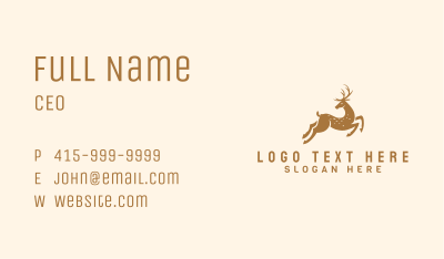 Gold Deluxe Deer Business Card Image Preview