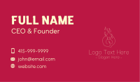 Monoline Fire Drawing Business Card Image Preview