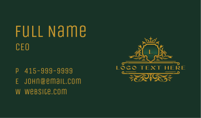Royal Crown Crest Business Card Image Preview