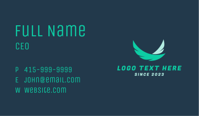 Wings Feather Airline  Business Card Image Preview